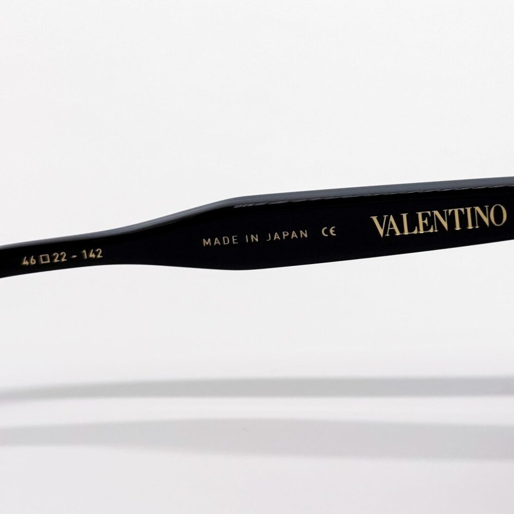 NEW VALENTINO SUNGLASSES VLS-132A BLACK/GRAY MEN ROUND EYEWEAR - Picture 7 of 8
